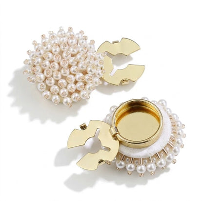 Cubre botones  de flores de cristal