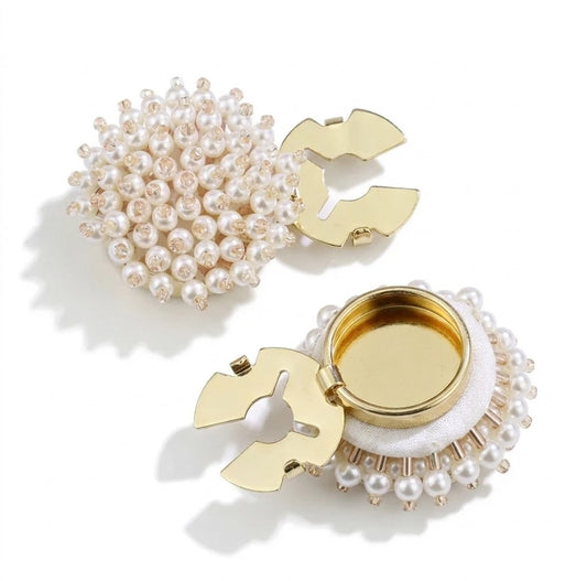 Crystal flower button covers